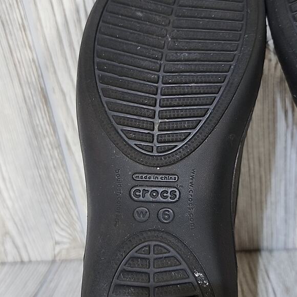 CROCS Kadee Black Slingback Flats, Women's Size 6 - Picture 8 of 10